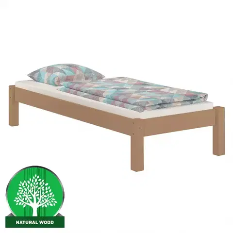 Drevené postele Posteľ Dora 100x200 borovica morená dub