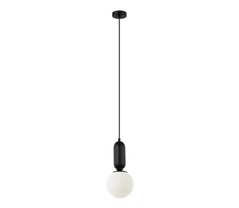 Svietidlá  PND-02340-1S-BK - Luster na lanku ALDEVA 1xE27/40W/230V čierna PND-02340-1S-BK