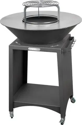Grily Kinekus Gril Fiesta s ohniskom, čierny, oceľ, priemer 75cm