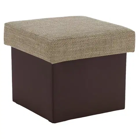 Taburetky NABBI T3 taburetka cappuccino / tmavohnedá