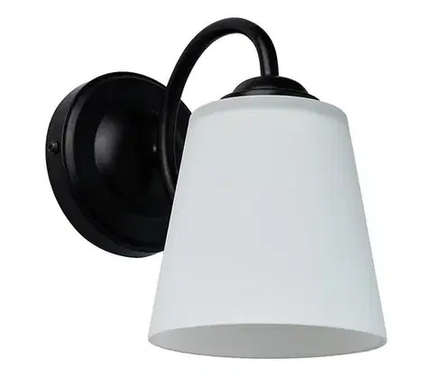 Svietidlá  Nástenné svietidlo PAFOS 1xE27/15W/230V čierne ML2256