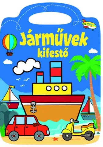 Nalepovačky, vystrihovačky, skladačky Járművek - kifestő