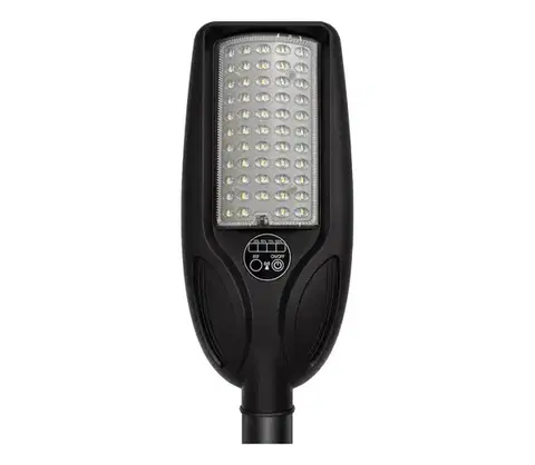 LED osvetlenie  LED stmievateľná solárna pouličná lampa so senzorom VENICE 50W/4000 mAh IP65 čierna + diaľkové ovládanie EKO2513