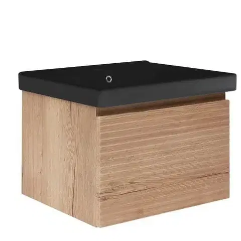 Kúpeľňový nábytok Kúpeľňová skrinka s umývadlom Naturel Savona 78x43x45 cm dub mat SAVONA80DHU1B SAVONA80DHU1B