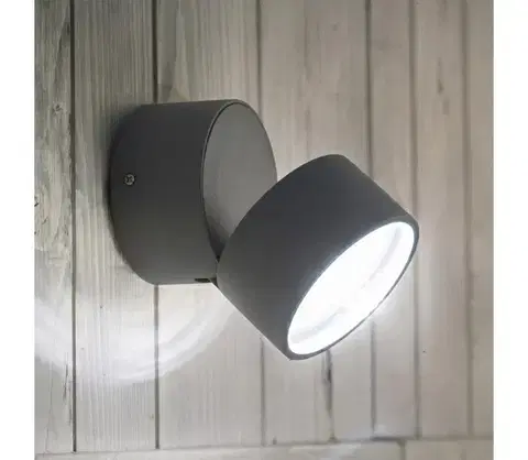 LED osvetlenie Ideal Lux -LED Vonkajšie nástenné svietidlo OMEGA LED/7W/230V CRI 90 IP54 antracit 285467