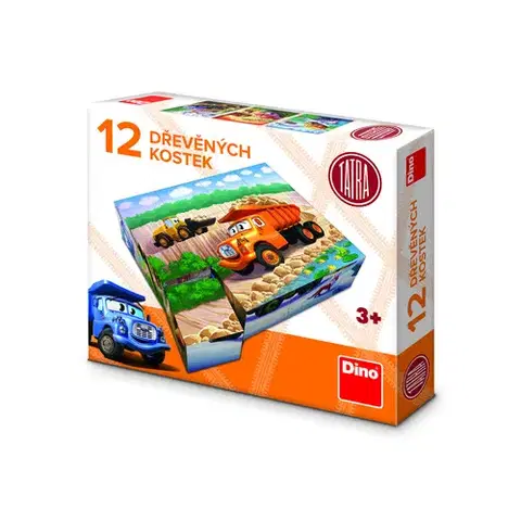 Obrázkové kocky Dino Toys Drevené kocky Tatra 12 Dino