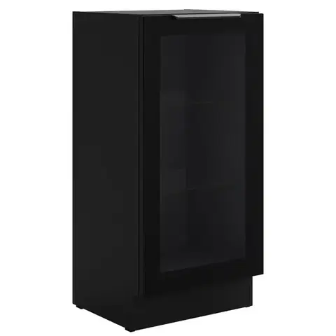 Kuchynské skrinky stojace Vitrína Čierna/Čierna 40dw 1f Bb