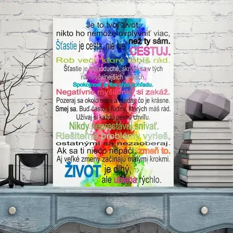 Tabuľky s venovaním (darčeky) Obraz na stenu - Je to tvoj život