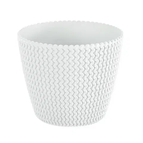 Kvetináče PROSPERPLAST - Obal na kvetináč SPLOFY 19cm biely, umelá hmota