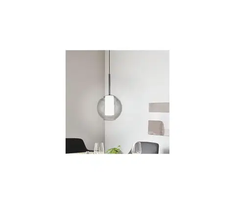 Svietidlá Eglo 97633 - Závesné svietidlo na lanku TINDARI 1xE27/60W/230V dýmovo čierna 97633