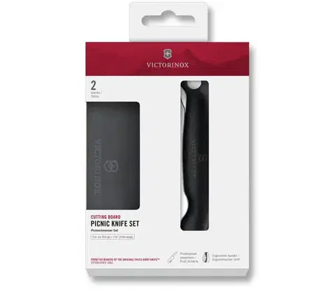 Kuchynské potreby Victorinox - Zatvárací nôž SWISS CLASSIC 11 cm čierny + doštička 6.7193.F