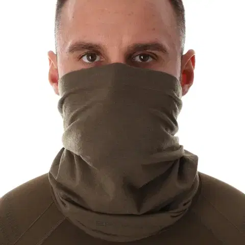 Šatky Multifunkčná šatka Brubeck Merino KM10360 Khaki - L/XL