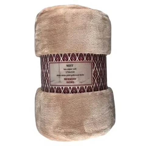 Ozdobné prikrývky Deka Nest Super Soft svetloružová 170x220 Merkury Home