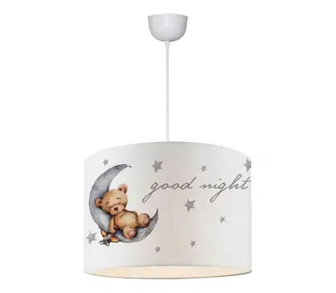 Svietidlá  Detský luster CANDY 1xE27/40W/230V biela/hnedá 780SGN4671