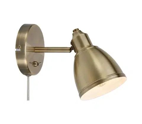 Svietidlá Markslöjd 108714 - Nástenná lampa STORY 1xE14/40W/230V mosadz 108714