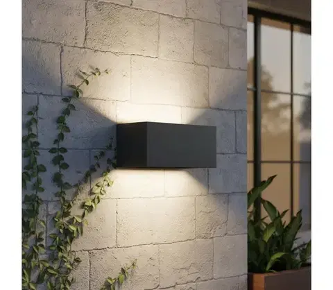 LED osvetlenie Ideal Lux - LED Vonkajšie nástenné svietidlo ATOM LED/25W/230V IP54 antracit 313412