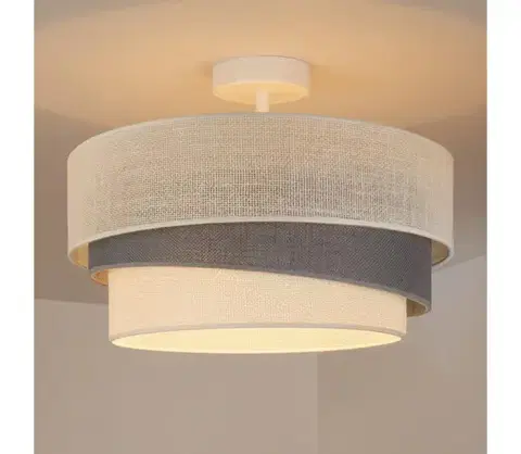 Svietidlá BRILAGI - Prisadený luster TRIO 1xE27/60W/230V pr. 40 cm krémová/šedá 8590828052548