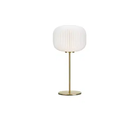 Lampy Markslöjd 107819 - Stolná lampa SOBER 1xE27/60W/230V biela/mosadz 107819