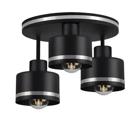 Svietidlá  Prisadený luster BODO SILVER 3xE27/60W/230V 0475