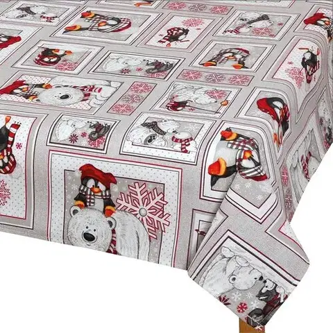Obrusy Bellatex Obrus Zimný Patchwork, 40 x 90 cm