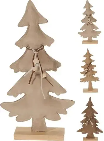 Ostatné vianočné dekorácie Kinekus Dekorácia stromček, krémová, 29cm