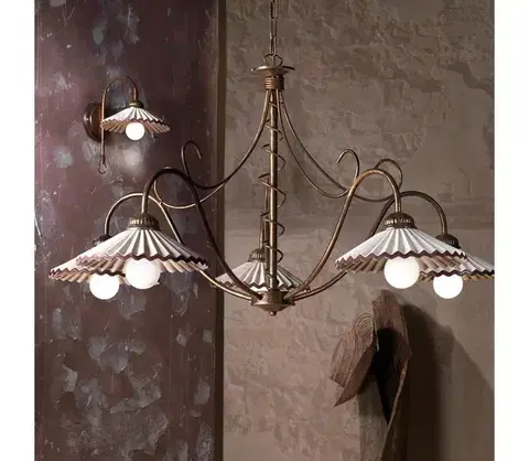Svietidlá ONLI - Luster na reťazi ROSINA 5xE14/6W/230V 4257/5B