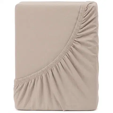 Plachty 4Home jersey prestieradlo Mako kávová, 90 x 200 cm