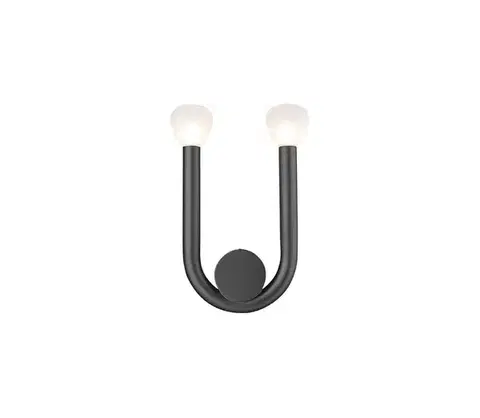 Svietidlá Viokef Lighting Nástenné svietidlo DELORI 2xG9/28W/230V čierne 4324800