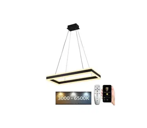 Svietidlá  LED Stmievateľný luster na lanku LED/80W/230V 3000-6500K + diaľkové ovládanie J4324/B