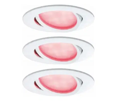Svietidlá Paulmann 93940 -SADA 3x LED RGBW/2W IP23 Stm. kúpeľňové podhľadové svietidlo 230V 93940