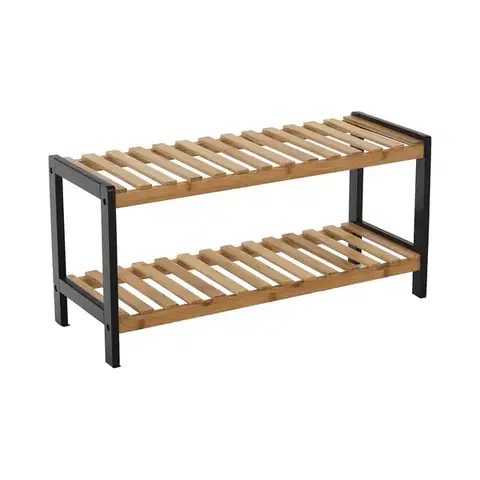 Botníky KONDELA Kontre botník prírodná / čierna