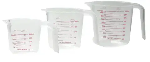 Odmerky MAKRO - Odmerky 3ks, 250ml, 500ml, 1000ml, umelá hmota