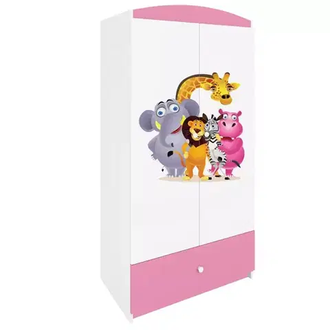 Skrine do izieb Skriňa Babydreams Ružová – Zoo