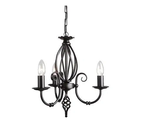 Svietidlá Elstead ART3-BLACK - Luster na reťazi ARTISAN 3xE14/60W/230V ART3-BLACK