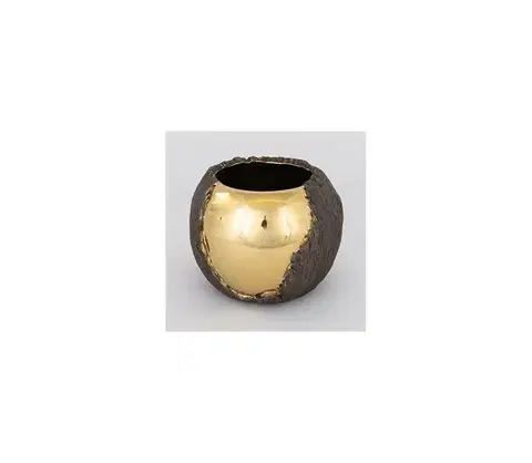 Stojany na kvetiny Eurolamp Kvetináč pr. 18,5 cm zlatá/hnedá 752-18012