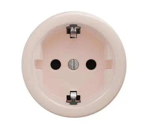 Predlžovacie káble Reblig - Retro domová zásuvka bez rámčeka SCHUKO 230V/16A staroružová R/ZS