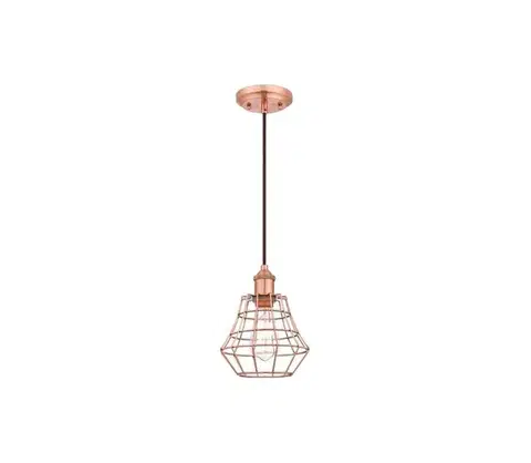 Svietidlá Westinghouse 6105240 - Závesný luster na lanku NATHAN 1xE27/60W/230V medený 6105240