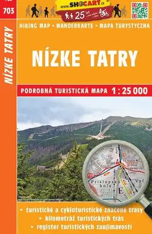 Turistika, skaly Nízke Tatry - 1:25 000
