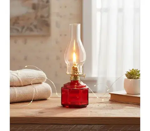 Lampy BRILAGI - Petrolejová lampa MERLIN červená 8590828169130
