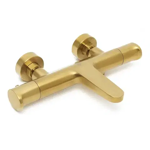 Kúpeľňové batérie Vaňová batéria SAT DARK bez sprchového setu 150 mm brúsené zlato SATBSDA222BZ SATBSDA222BZ