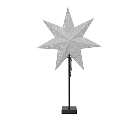 Vianočné dekorácie Markslöjd 704455 - Vianočná dekorácia SOLVALLA 1xE14/25W/230V strieborná 69 cm 704455