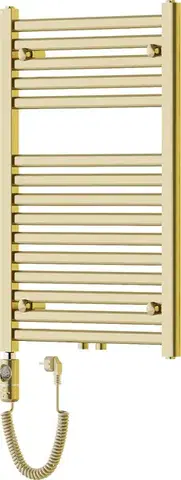 Radiátory do kúpeľne MEXEN/S - Hades radiátor + vykurovacia tyč 800 x 500 mm, 300 W, zlatá W104-0800-500-2300-50