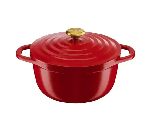 Panvice a hrnce Tefal - Hrniec s pokrievkou 24 cm AIR červený E2544655