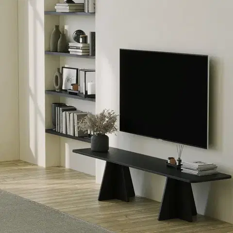 Obývacie steny TV skrinka / Obývacia stena Mushroom - Black