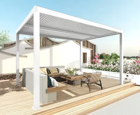 Hliníkové pergoly Bioklimatická záhradná pergola L46 3x3 m