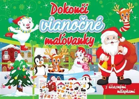 Nalepovačky, vystrihovačky, skladačky Dokonči vianočné maľovanky
