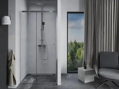 Sprchovacie kúty OLSEN SPA - Sprchové dvere do niky TREOS - FARBA rámu - Hliník leštený, Rozmer A - 130, Smer zatvárania - Univerzálne Ľavé / Pravé, Výplň - Číre bezpečnostné sklo - 6 mm OLBENW102713CC