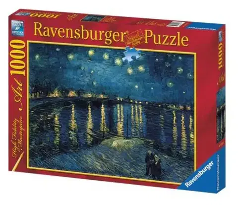 1000 dielikov Ravensburger Puzzle Vincent van Gogh: Hviezdna noc 1000 Ravensburger