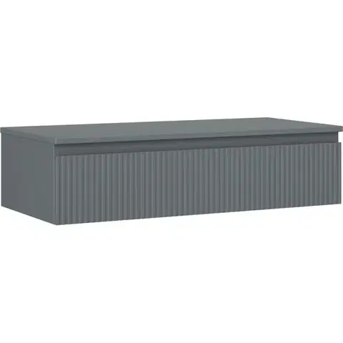 Kúpeľňový nábytok MEXEN/S - Rivel kúpeľňová skrinka pod umývadlo 100 cm s doskou, 1 šuplík, reliéf, grafit mat 91A20-10023-1-BFC66