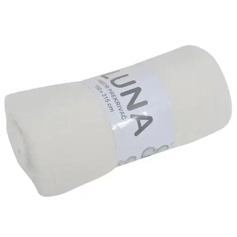 Prehozy na posteľ Prikrývka na posteľ Luna bavlna 200x215 biela